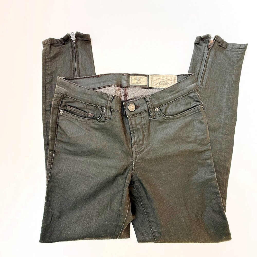 All Saints Petrel Brodie Wax Coated Jeans